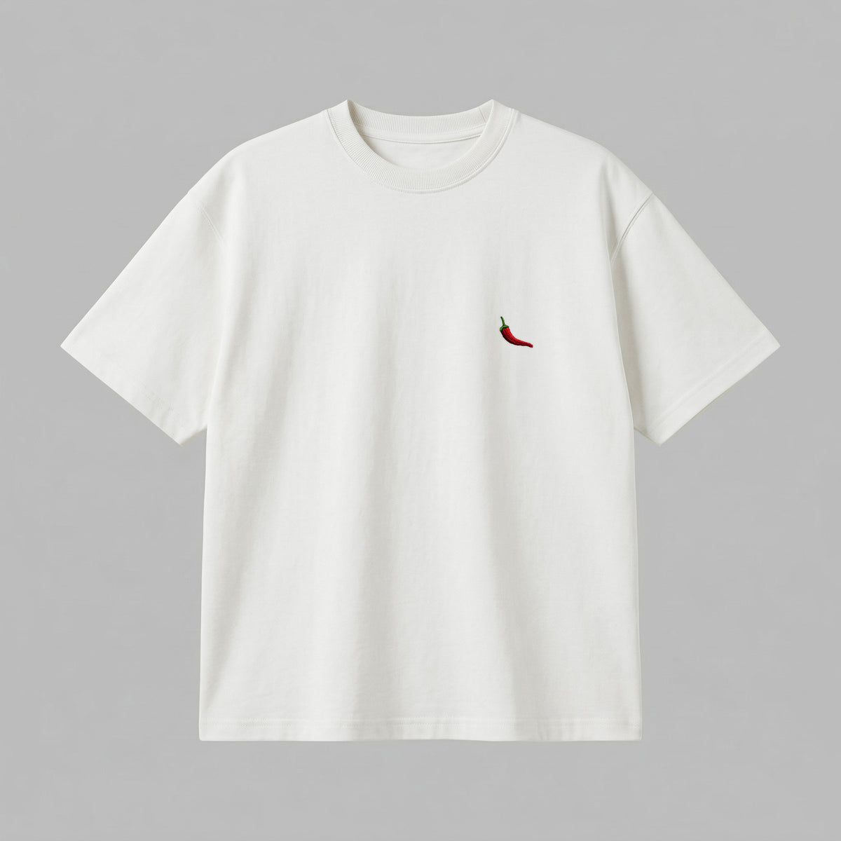 Meyve Sebze nakışlı Loose Fit T-Shirt %100 Pamuklu
