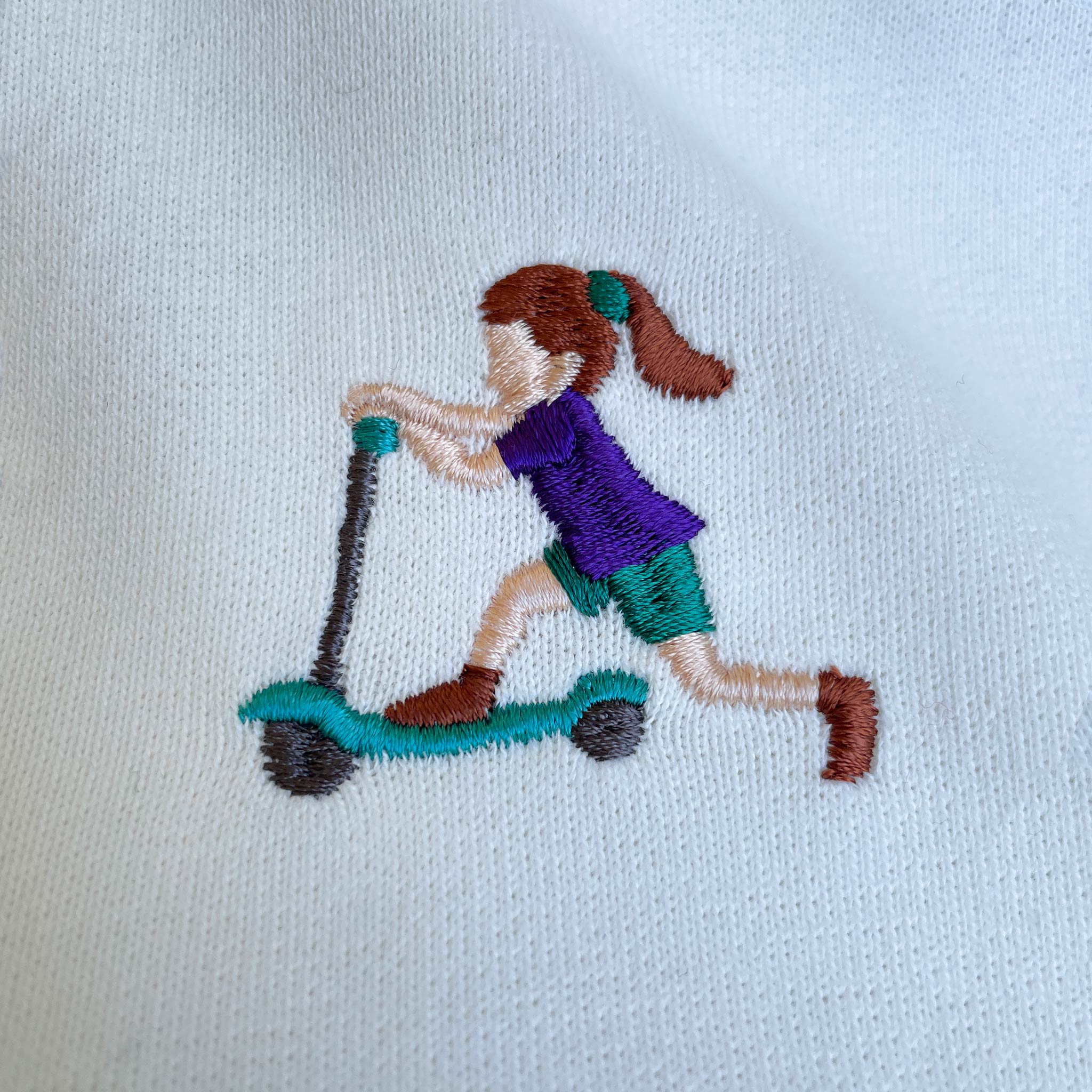 Minimal Scooter Nakışlı Çocuk Oversize T-Shirt - %100 pamuklu
