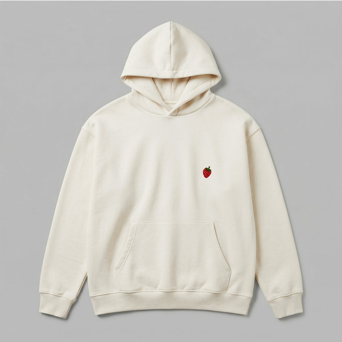Meyve Sebze Nakışlı Yetişkin Oversize Hoodie
