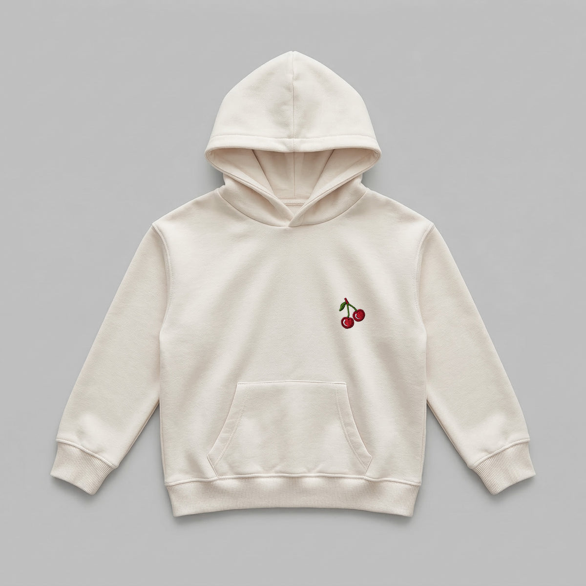 Meyve Sebze Nakışlı Çocuk Oversize Hoodie