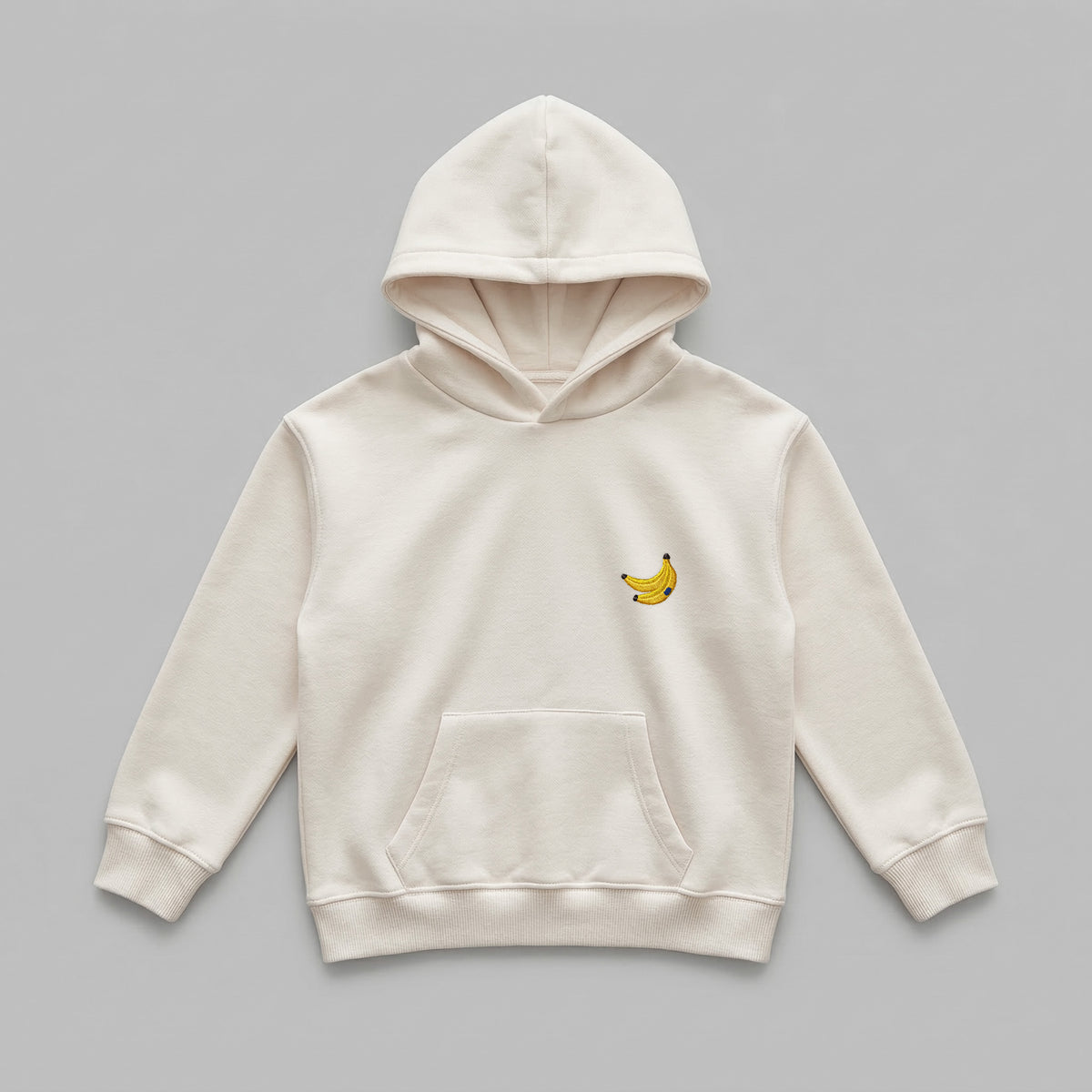 Meyve Sebze Nakışlı Çocuk Oversize Hoodie