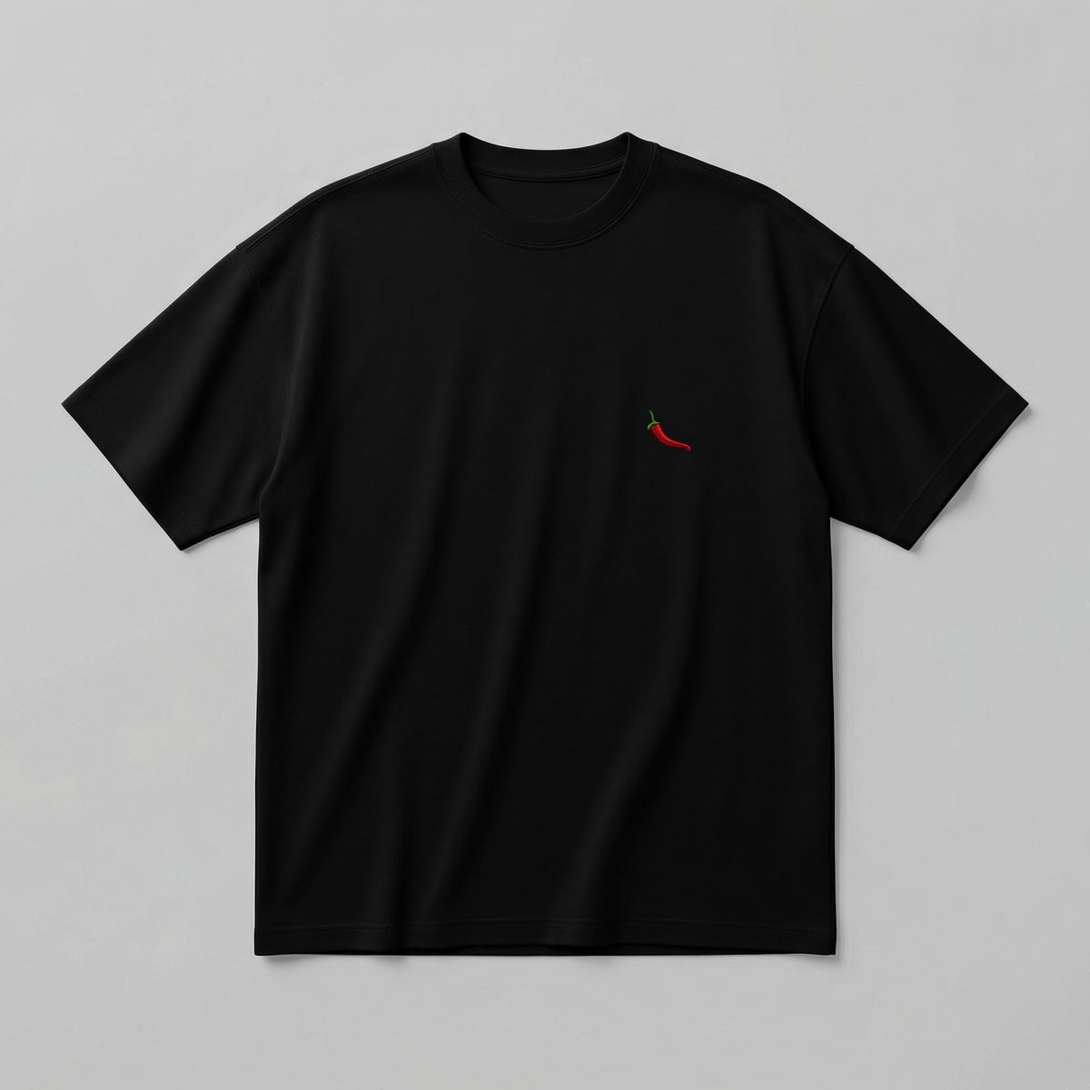 Meyve Sebze nakışlı Loose Fit T-Shirt %100 Pamuklu
