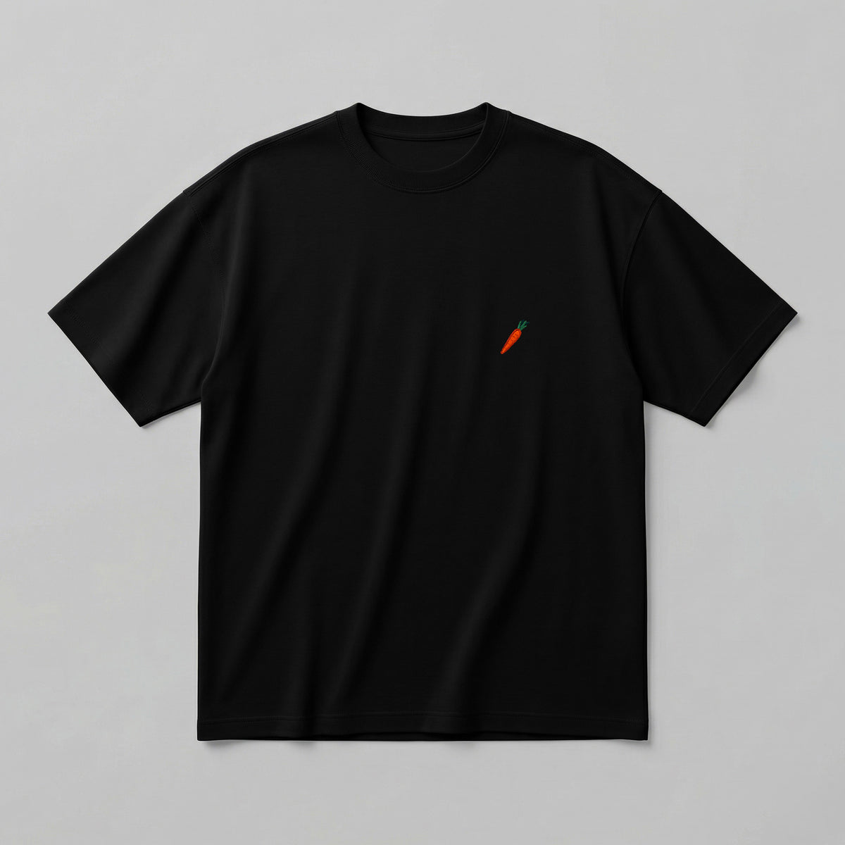 Meyve Sebze nakışlı Loose Fit T-Shirt %100 Pamuklu