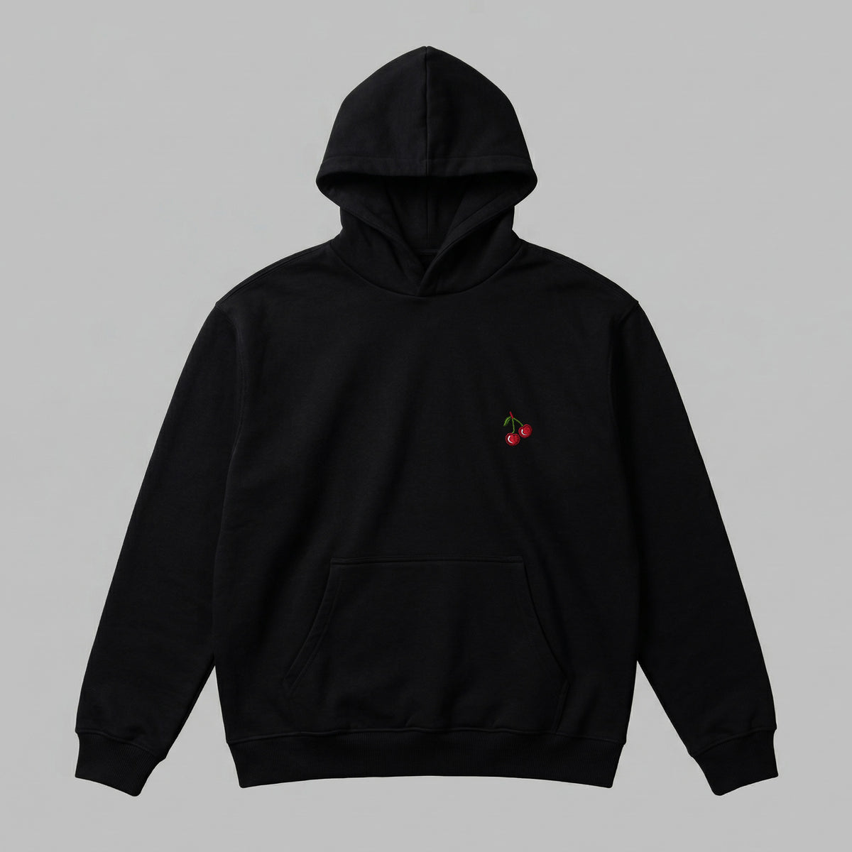 Meyve Sebze Nakışlı Yetişkin Oversize Hoodie