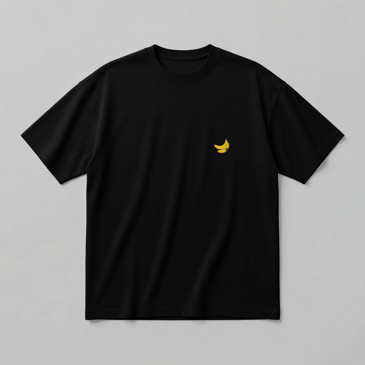 Meyve Sebze nakışlı Loose Fit T-Shirt %100 Pamuklu